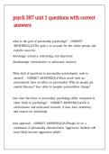 psych 387 unit 1 questions with correct answers