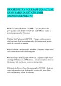 BIOCHEMISTRY ACS EXAM 2026 ACTUAL EXAM PAPER QUESTIONS WITH ANSWERS GRADED A&plus;