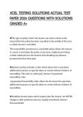 XCEL TESTING SOLUTIONS ACTUAL TEST PAPER 2026 QUESTIONS WITH SOLUTIONS GRADED A&plus;