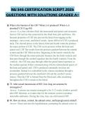 NU 545 CERTIFICATION SCRIPT 2026 QUESTIONS WITH SOLUTIONS GRADED A&plus;