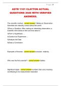 ASTR 1000 UNIT 1 ACTUAL  QUESTIONS 2026 WITH VERIFIED  ANSWERS&period;
