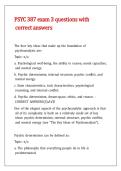 PSYC 387 exam 3 questions with correct answers