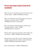 PSYCH 260 EXAM 3 QUESTIONS WITH ANSWERS&period;