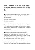 ZDTA BUNDLED EXAM ACTUAL EXAM PAPER 2026 QUESTIONS WITH SOLUTIONS GRADED A&plus;