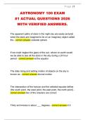 ASTRO 1345 CH&period; 9 ACTUAL  QUESTIONS 2026 WITH VERIFIED  ANSWERS&period;