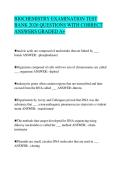 BIOCHEMISTRY EXAMINATION TEST BANK 2026 QUESTIONS WITH CORRECT ANSWERS GRADED A&plus;