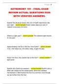 ASTRONOMY 100 EXAM  &num;1 ACTUAL QUESTIONS 2026  WITH VERIFIED ANSWERS&period;