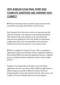 ZDTA BUNDLED EXAM FINAL PAPER 2026 COMPLETE QUESTIONS AND ANSWERS 100&percnt; CORRECT
