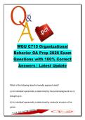 C715 Organizational Behavior OA Prep &ndash; 200 Questions & Verified Answers &vert; Motivation&comma; Leadership&comma; Teams & Decision-Making 2026 &vert; WGU