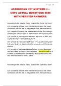 ASTRONOMY 101 - FINAL EXAM  REVIEW ACTUAL QUESTIONS 2026  WITH VERIFIED ANSWERS&period;