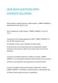 QME EXAM QUESTIONS WITH COMPLETE SOLUTIONS&period;