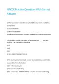 NACCC Practice Questions With Correct Answers