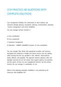 CCM PRACTICE ABI QUESTIONS WITH COMPLETE SOLUTIONS