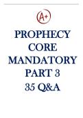 Prophecy Assessments - Core Mandatory Part I Questions And Answers 2022&sol;2023