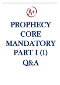 Prophecy Assessments - Core Mandatory Part I Questions And Answers 2026&sol;2027