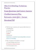 Ohio Civil Drafting Technician Exam Questions and Answers 2026 Study Guide Prep