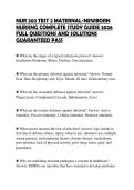 NUR 202 TEST 2 MATERNAL-NEWBORN NURSING COMPLETE STUDY GUIDE 2026 FULL QUESTIONS AND SOLUTIONS GUARANTEED PASS