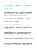 CCM EXAM QUESTIONS WITH COMPLETE SOLUTIONS 