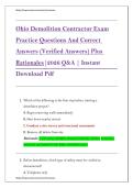 Ohio Demolition Contractor Exam Questions and Answers 2026 Study Guide PDF
