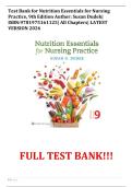 Test Bank for Nutrition Essentials for Nursing Practice&comma; 9th Edition Author&colon; Susan Dudek&vert; ISBN&colon;9781975161125&vert; All Chapters&vert; LATEST VERSION 2026