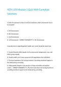 NCM 109 Module 1 Quiz With Complete Solutions&period;