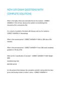 NCM 109 EXAM QUESTIONS WITH COMPLETE SOLUTIONS&period;