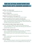 NUR 265 ACTUAL EXAM PAPER 2026 QUESTIONS WITH ANSWERS GRADED A&plus;