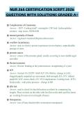 NUR 265 CERTIFICATION SCRIPT 2026 QUESTIONS WITH SOLUTIONS GRADED A&plus;