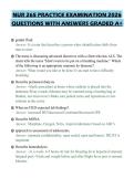 NUR 265 PRACTICE EXAMINATION 2026 QUESTIONS WITH ANSWERS GRADED A&plus;