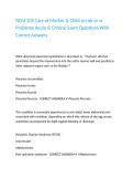 NCM 109 Care of Mother & Child at-risk or w Problems Acute & Chronic Exam Questions With Correct Answers 