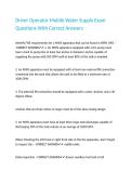 Driver Operator Mobile Water Supply Exam Questions With Correct Answers