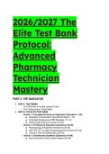 2026&sol;2027 Elite Pharmacy Technician Test Bank&colon; Advanced Mastery & ExCPT Exam Prep Protocol