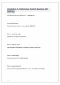 Introduction to Pharmacology Exam 90 Questions with Solutions&period;