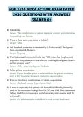 NUR 2356 MDC4 ACTUAL EXAM PAPER 2026 QUESTIONS WITH ANSWERS GRADED A&plus;