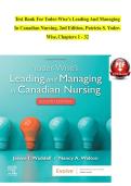 Test Bank For Yoder-Wise&rsquo;s Leading And Managing In Canadian Nursing&comma; 2nd Edition&comma; Patricia S&period; Yoder-Wise