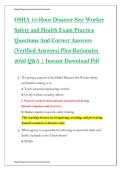 OSHA 15-Hour Training Exam Questions and Answers 2026 Study Guide Prepnce&comma; and improve your chances of passing successfully&period;