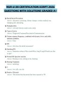 NUR 6130 CERTIFICATION SCRIPT 2026 QUESTIONS WITH SOLUTIONS GRADED A&plus;