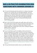 NUR 6130 PRACTICE EXAMINATION 2026 QUESTIONS WITH ANSWERS GRADED A&plus;
