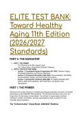 OFFICIAL TEST BANK&colon; Toward Healthy Aging 11th Edition &lpar;2026&sol;2027 NGN Standards&rpar; & Detailed Rationales