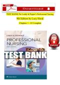 Leddy & Pepper&rsquo;s Professional Nursing&comma; 9th Edition &vert; Hood Test Bank with Verified Answers 2026