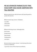 NR 565 ADVANCED PHARMACOLOGY FINAL EXAM SCRIPT 2026 SOLVED QUESTIONS WITH FULL SOLUTION