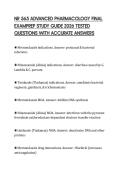 NR 565 ADVANCED PHARMACOLOGY FINAL EXAM PAPER 2026 QUESTIONS WITH ANSWERS GRADED A&plus;