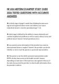 NR 606 MIDTERM CERTIFICATION EVALUATION TEST 2026 QUESTIONS AND SOLUTIONS GUARANTEED TO PASS