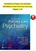 Test Bank For Primary Care Psychiatry 2nd Edition by Robert McCarron&comma; Glen Xiong 