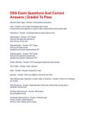 DSA Exam Questions And Correct Answers &vert; Graded To Pass