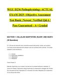 WGU D236 Pathophysiology ACTUAL EXAM 2025 &vert; Objective Assessment Test Bank &vert; Newest &vert; Verified Q&A &vert; Pass Guaranteed - A&plus; Graded