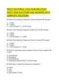 NR327 MATERNAL CHILD NURSING PRACTICE SOLUTION SET 2026 QUESTIONS WITH ANSWERS GRADED A&plus;