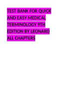 omplete test bank for Quick & Easy Medical Terminology&comma; 9th Edition by Peggy C&period; Leonard