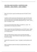 HSA FINAL EXAM QUIZZES &vert; QUESTIONS AND ANSWERS &vert; 2026 UPDATE &vert; 100&percnt; CORRECT&period;