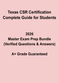 Texas CSR Certification & Exam &vert; Complete Student Guide 2026